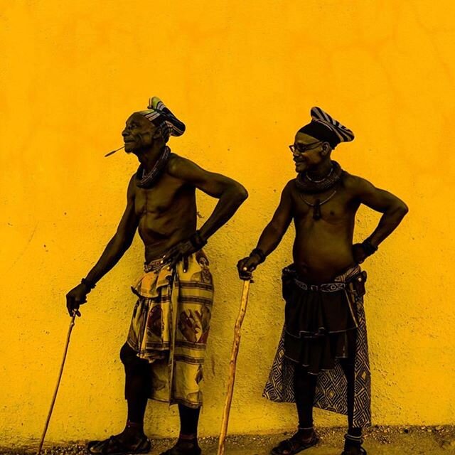 Himba men of Namibia by @dapperlou #WearYellowProject 💛