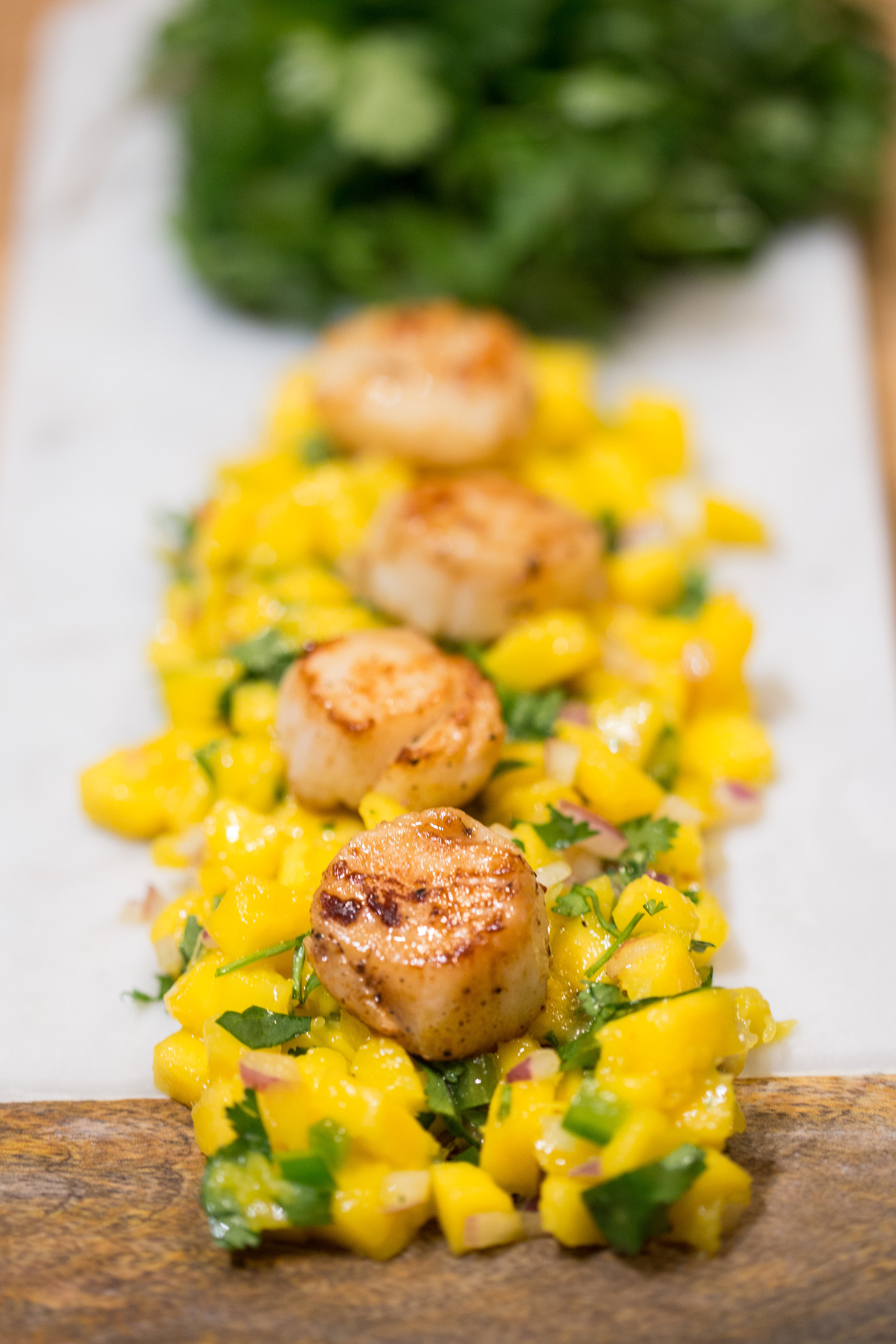Scallops with mango salsa. Enough said. 