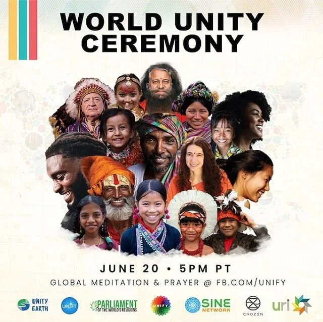 We are so honored to announce that we will be partnering with @iUnify to present #WorldUnityWeek : Starting Saturday, June 20th. This online event will bring together spiritual leaders, changemakers, &amp; thought leaders from across the world to uni