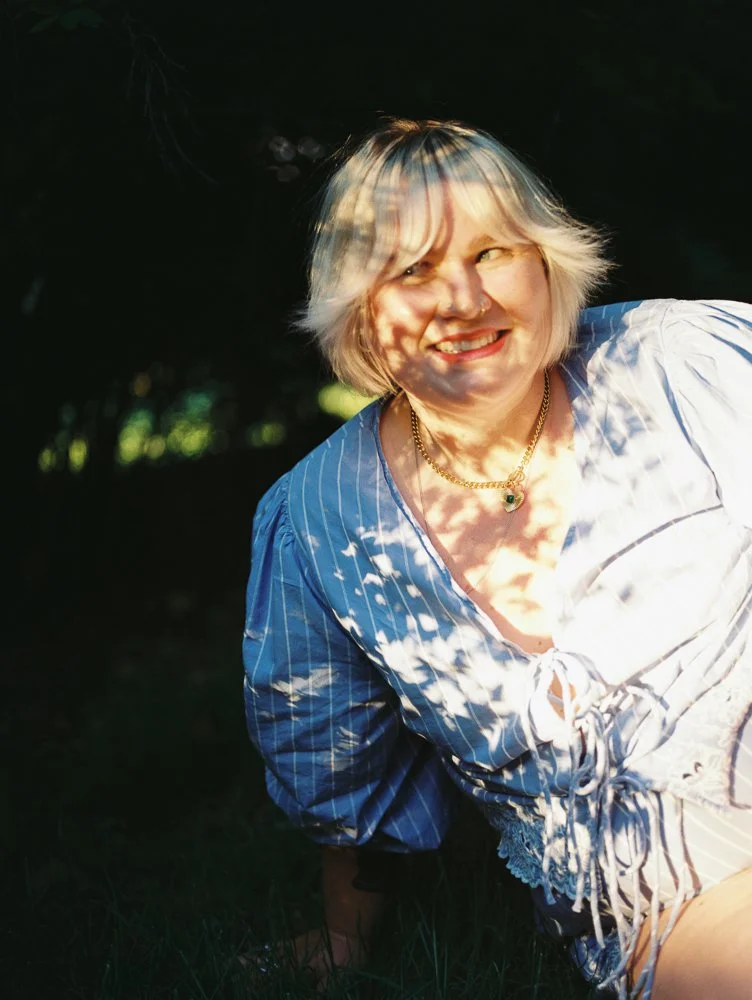 dappled light at golden hour on medium format kodak gold film