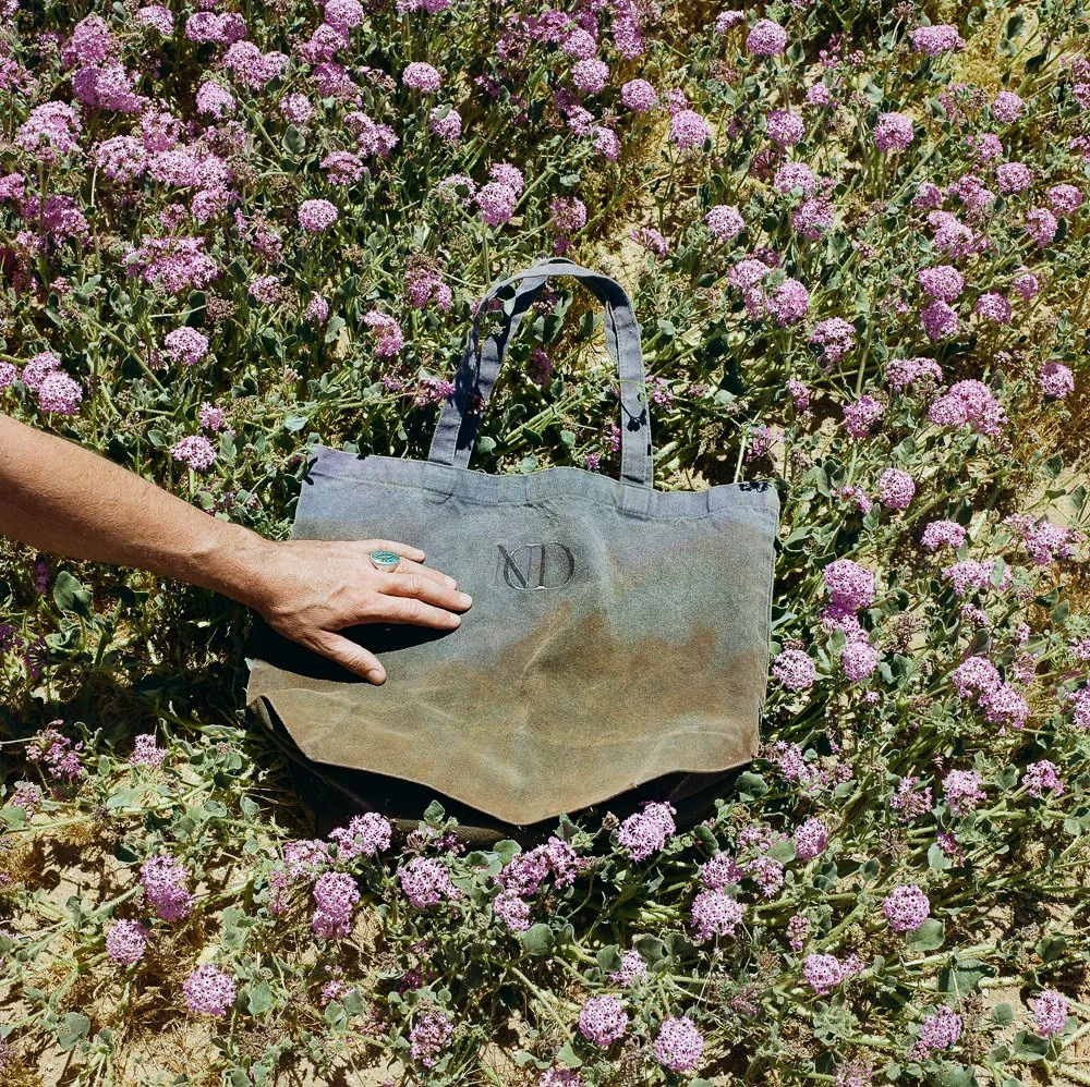 ultraviolet hand painted totes for high end retreats and workshops