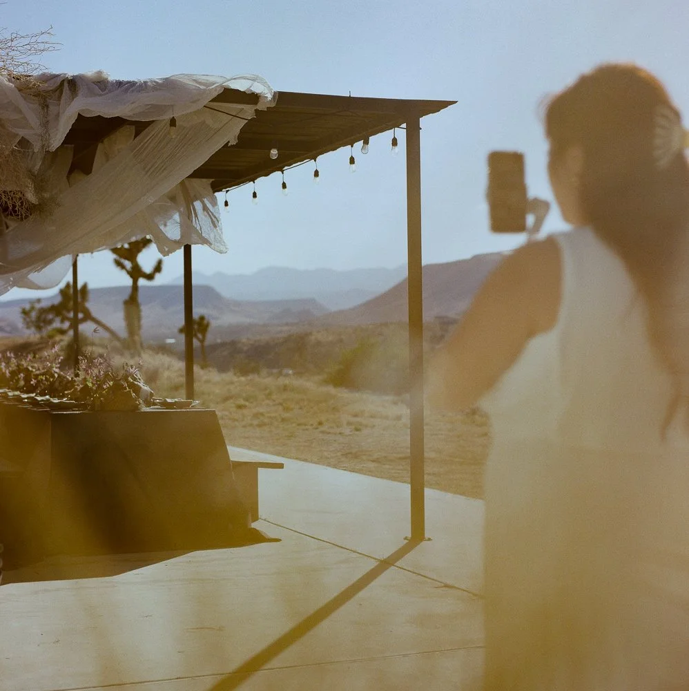 Photographer takes portrait of tablescape