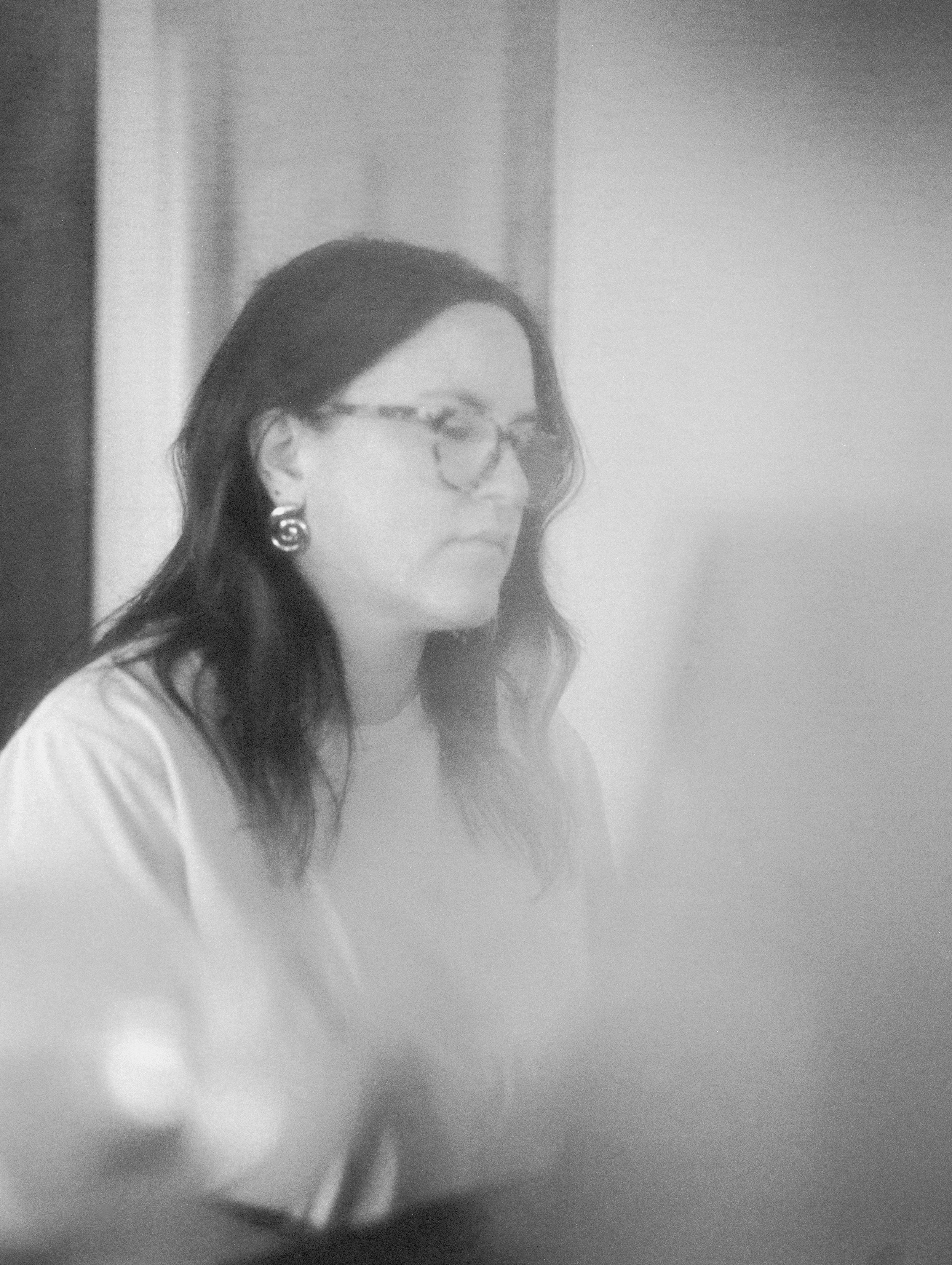 grainy banded film image shot with expired delta 3200 film