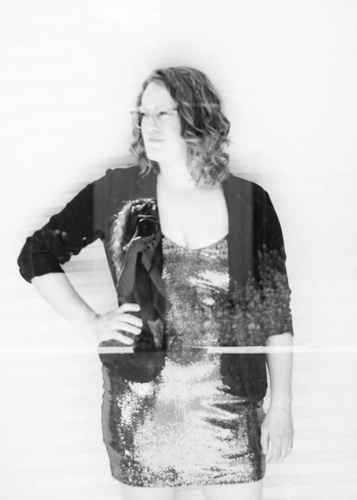 reflection of photographer in subjects heart