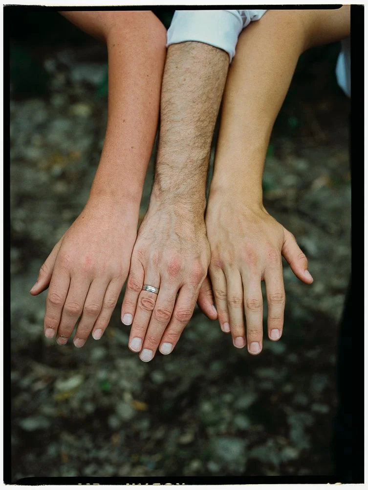 skin detail film kodak gold 200 film of father and son arms
