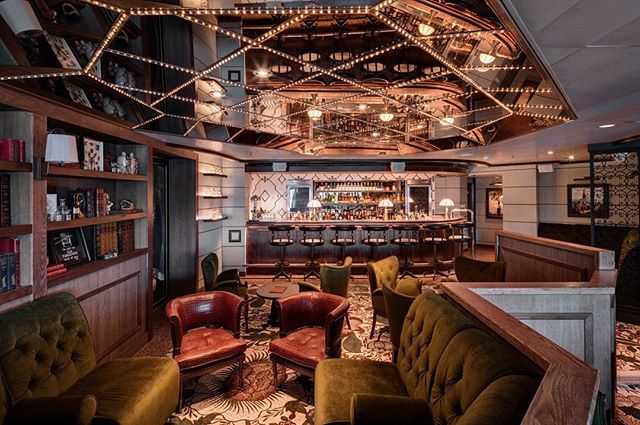 The incredible #bondedstore on the #PacificExplorer | launched June 2017 and designed by the exception @petraviktoriadesign and myself!  #pxdd2017 #refit #interiordesign #interiorstylist #hospitalitydesign #hiddenbar #archierose