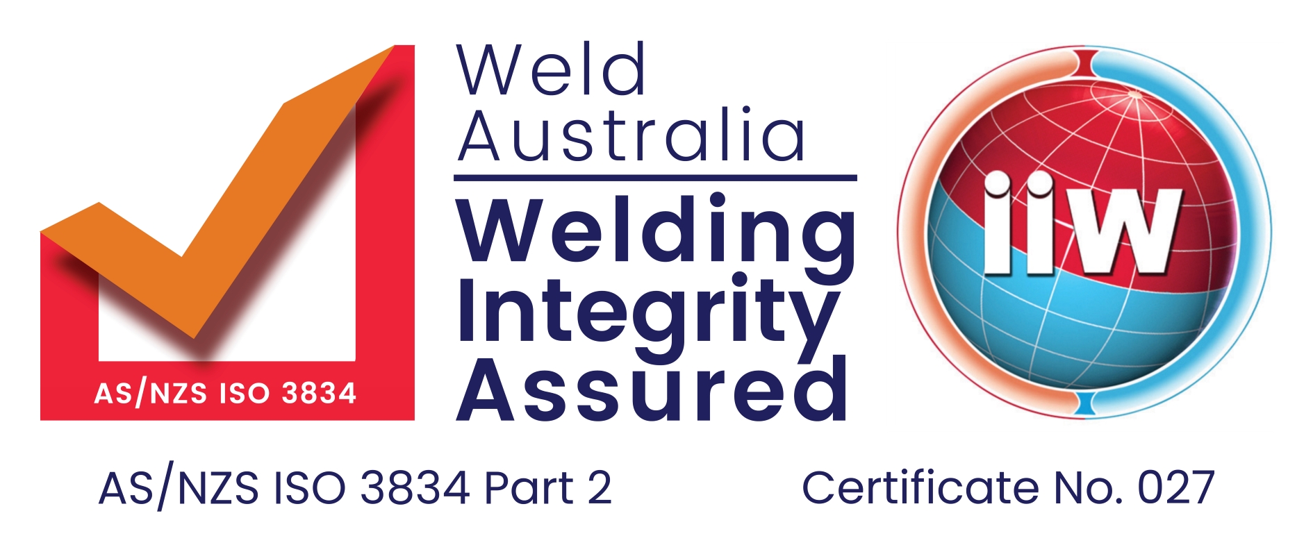 AS/NZS ISO 3834 Part 2 - Comprehensive quality requirements for fusion welding of metallic materials both in workshop and at field installation sites.