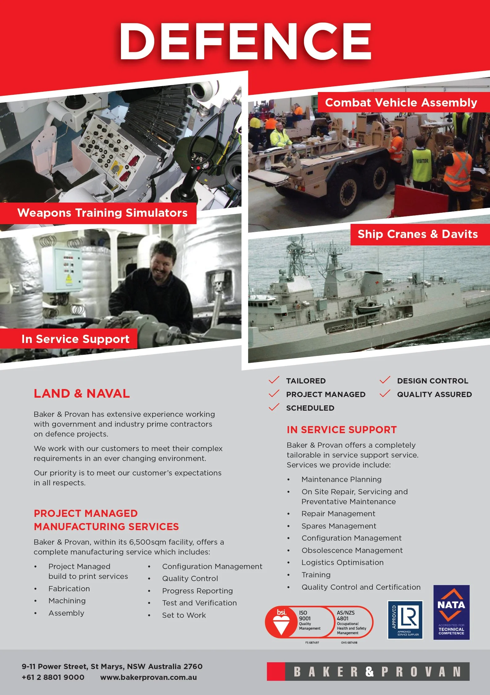 Baker & Provan Defence Brochure 