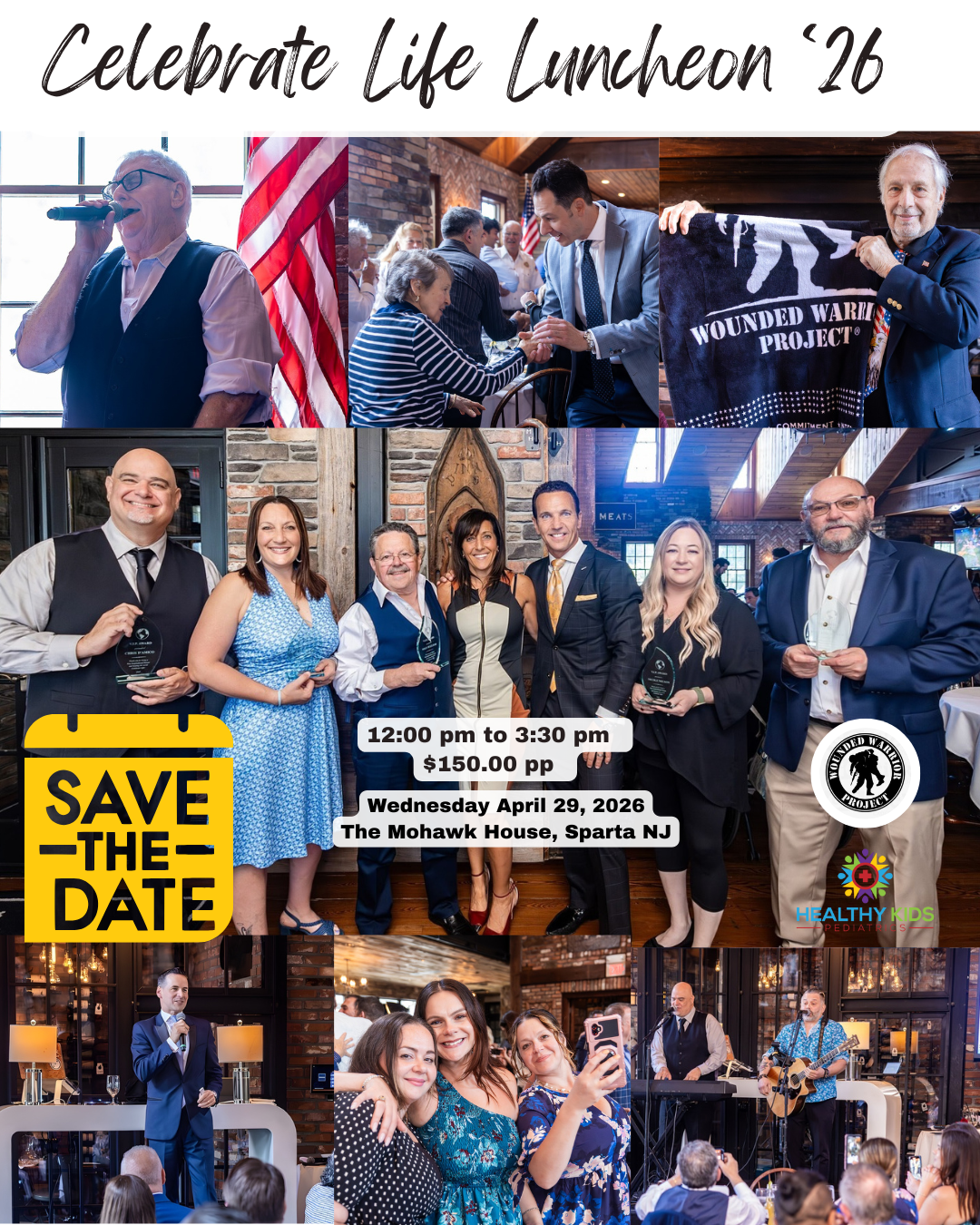 SAVE THE DATE! The 2026 Celebrate Life Luncheon with Marcello and Dr. Jill Pedalino is on for April 19th 2026