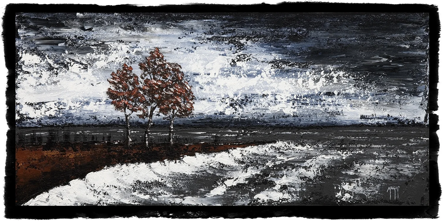  Waves of white 24" x 48" Acrylic on canvas