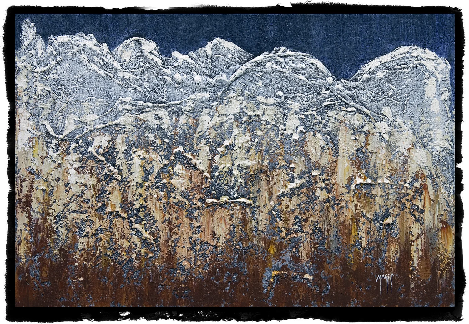  Snow capped 24" x 36" Acrylic on canvas
