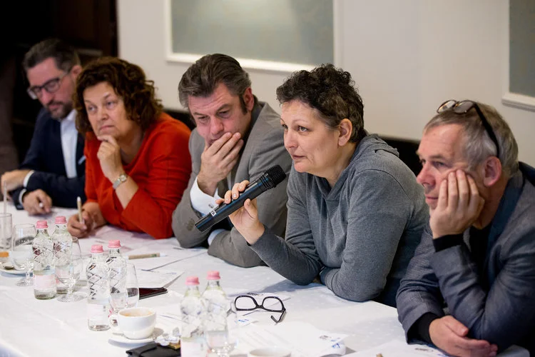 Anna as a Judge at the Unicredit Bank competition in Hungary.