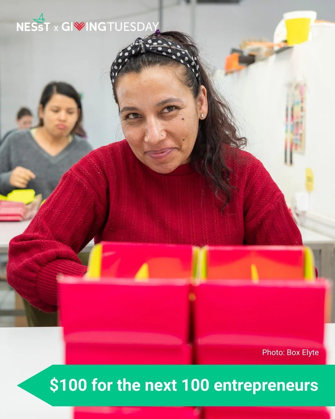 Nesta terça-feira de doações, NESsT celebrando nosso portfólio de 119 empresas sociais de alto impacto com uma campanha ousada: cada doador contribuirá com US$ 100 para nos ajudar a incorporar as próximas 100 empresas sociais ao NESsT .

Essas empresas são lideradas por