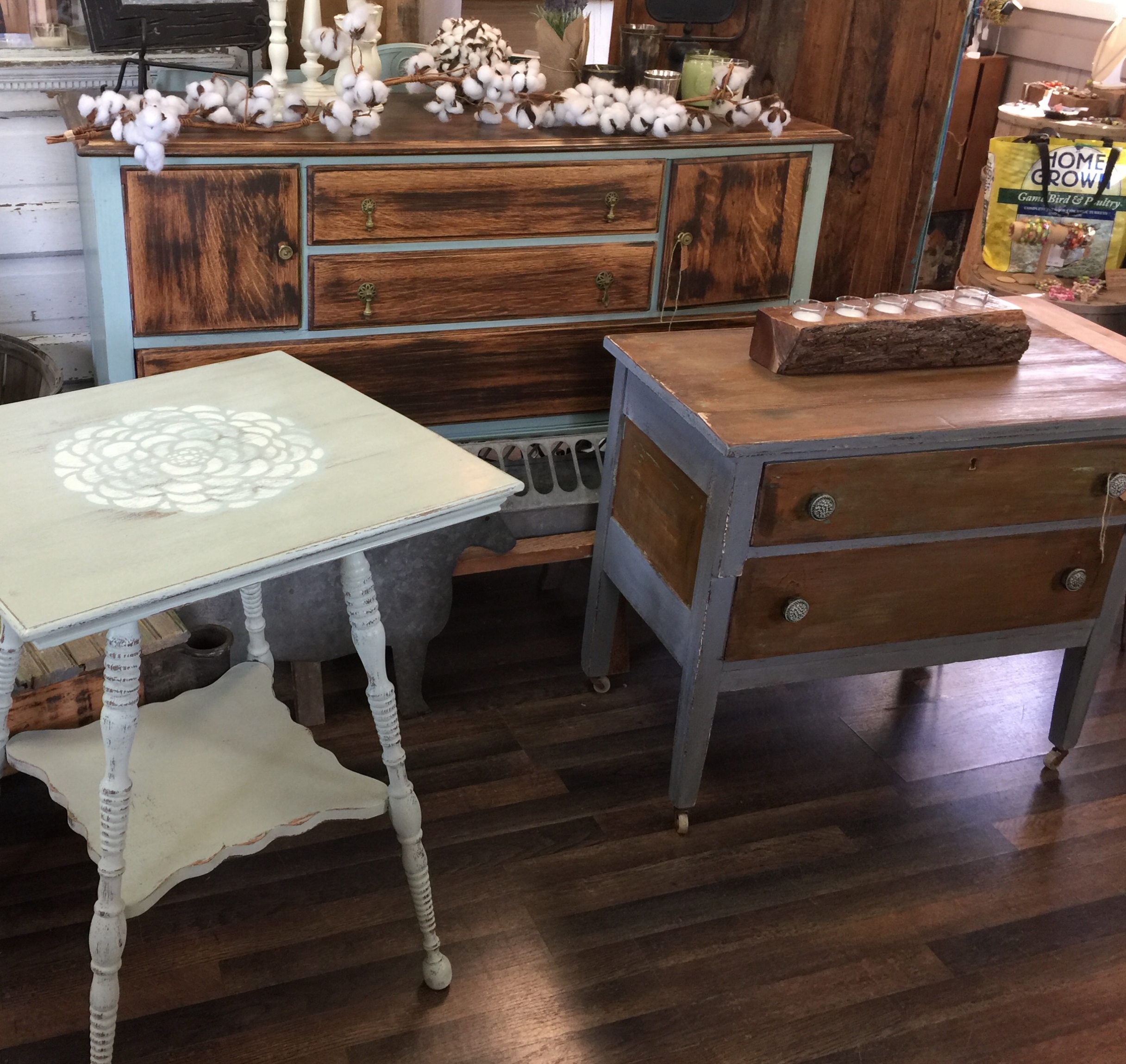 With a Side of Southern Donna Hiland found a passion in painting, refinishing and otherwise re-loving neglected furniture into beautiful re-imagined pieces
