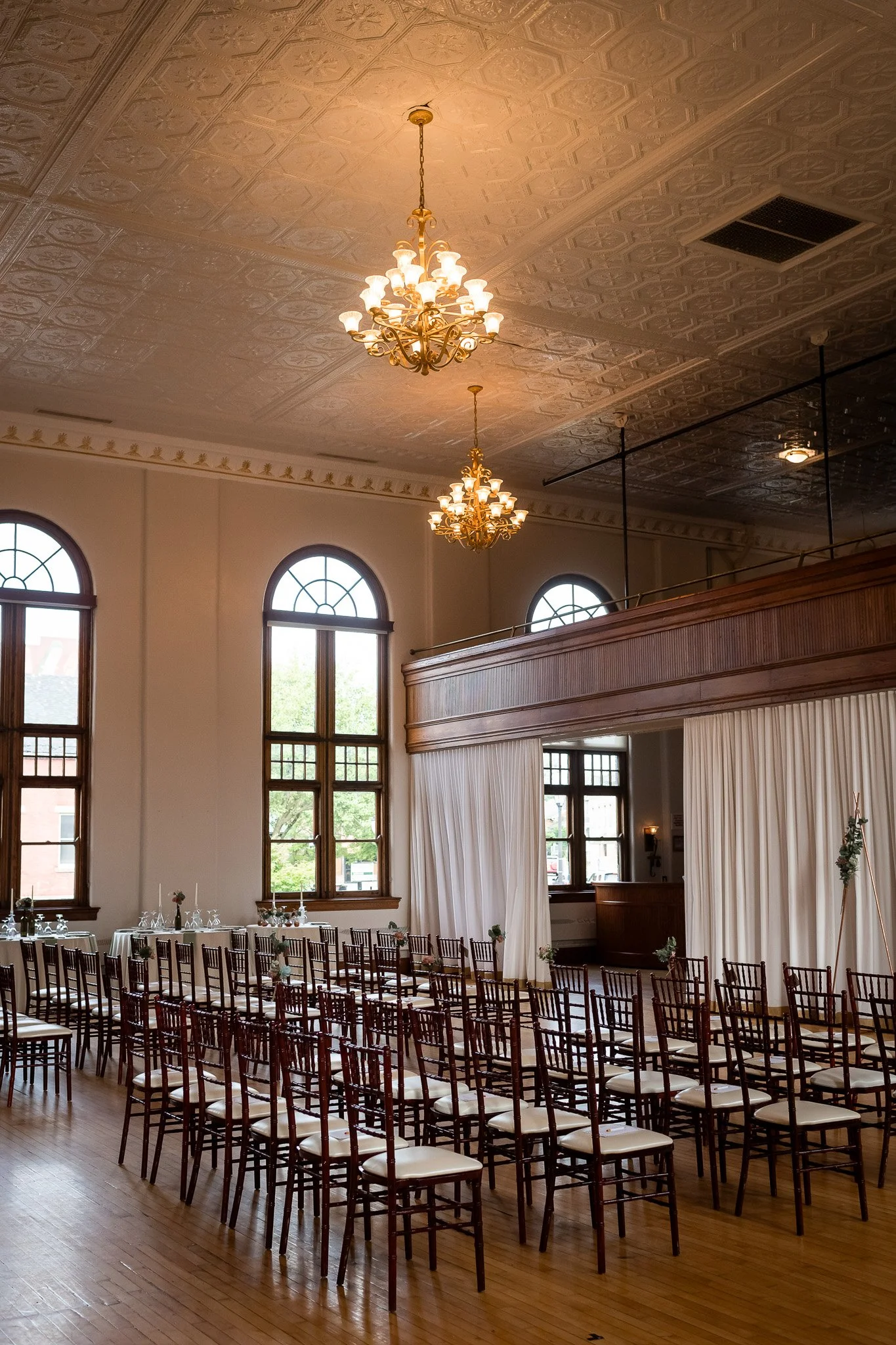 Ceremony Setup Under Chandeliers at The Historic German House.jpg