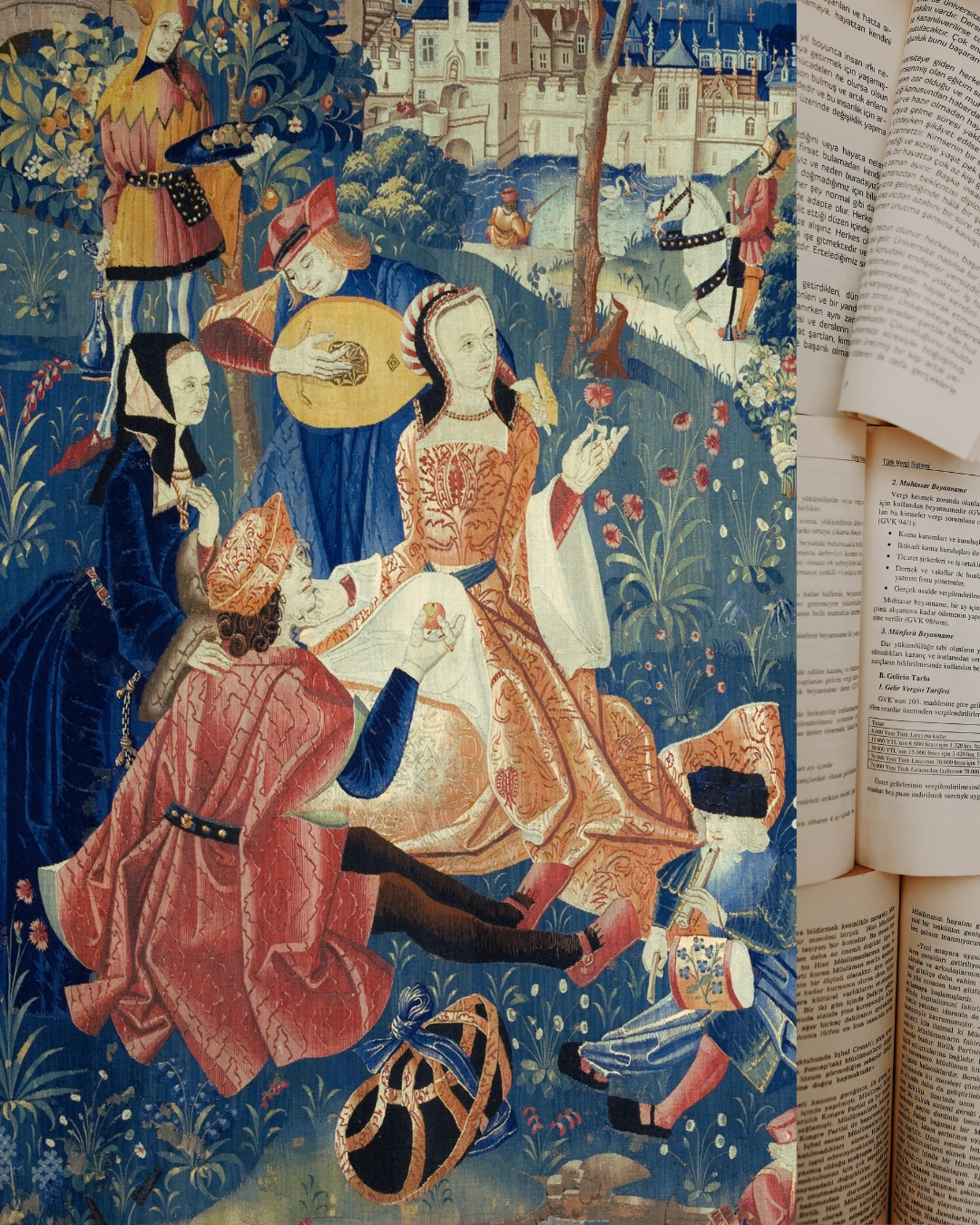 photo of an old renaissance tapestry