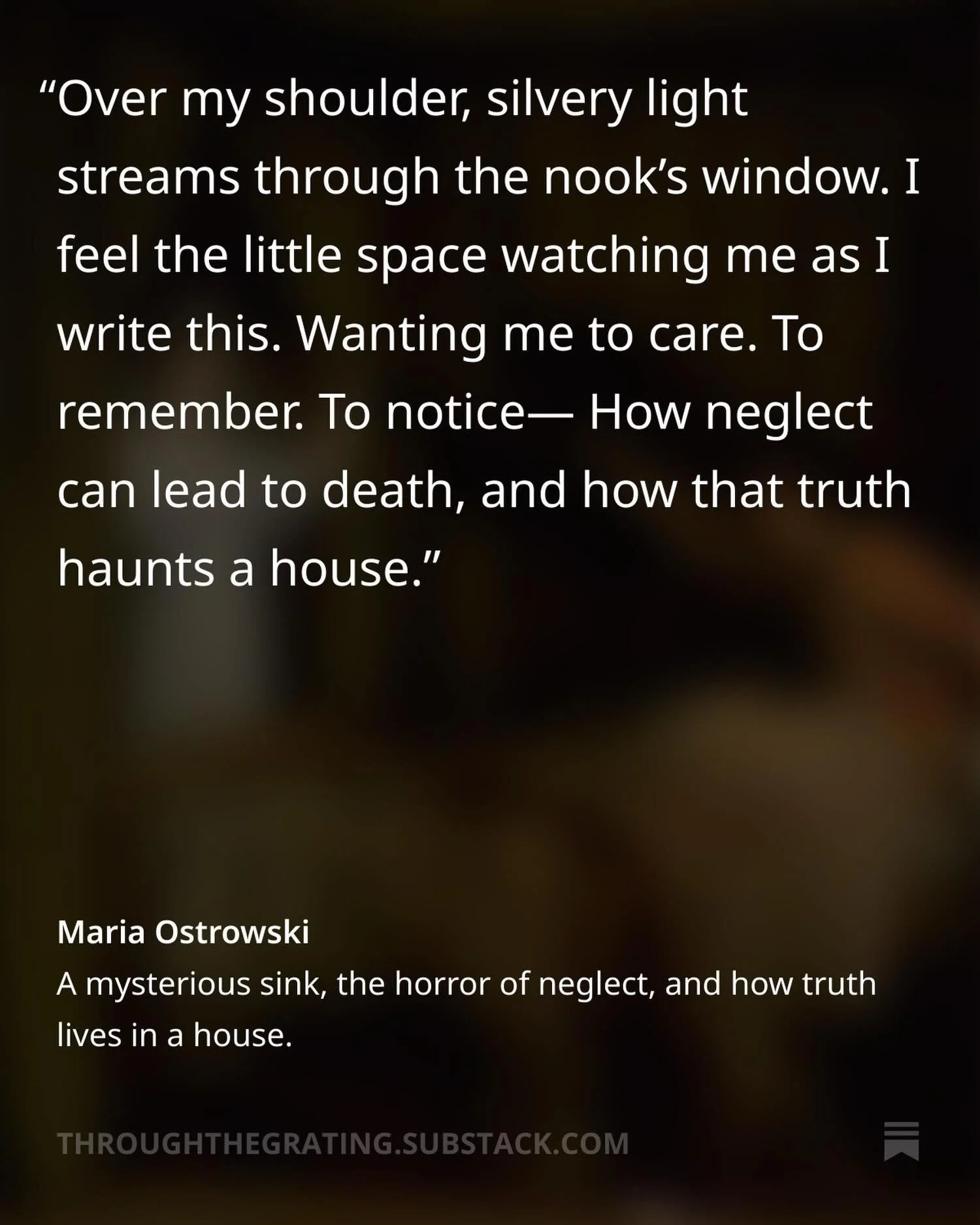 The hidden, forgotten spaces in our homes hold stories, truths from the past, remembrances of a different pace of life. Some are beautiful. Some are disquieting. Some are rotten. All offer perspective that will change us&hellip;if we listen.

#oldhou