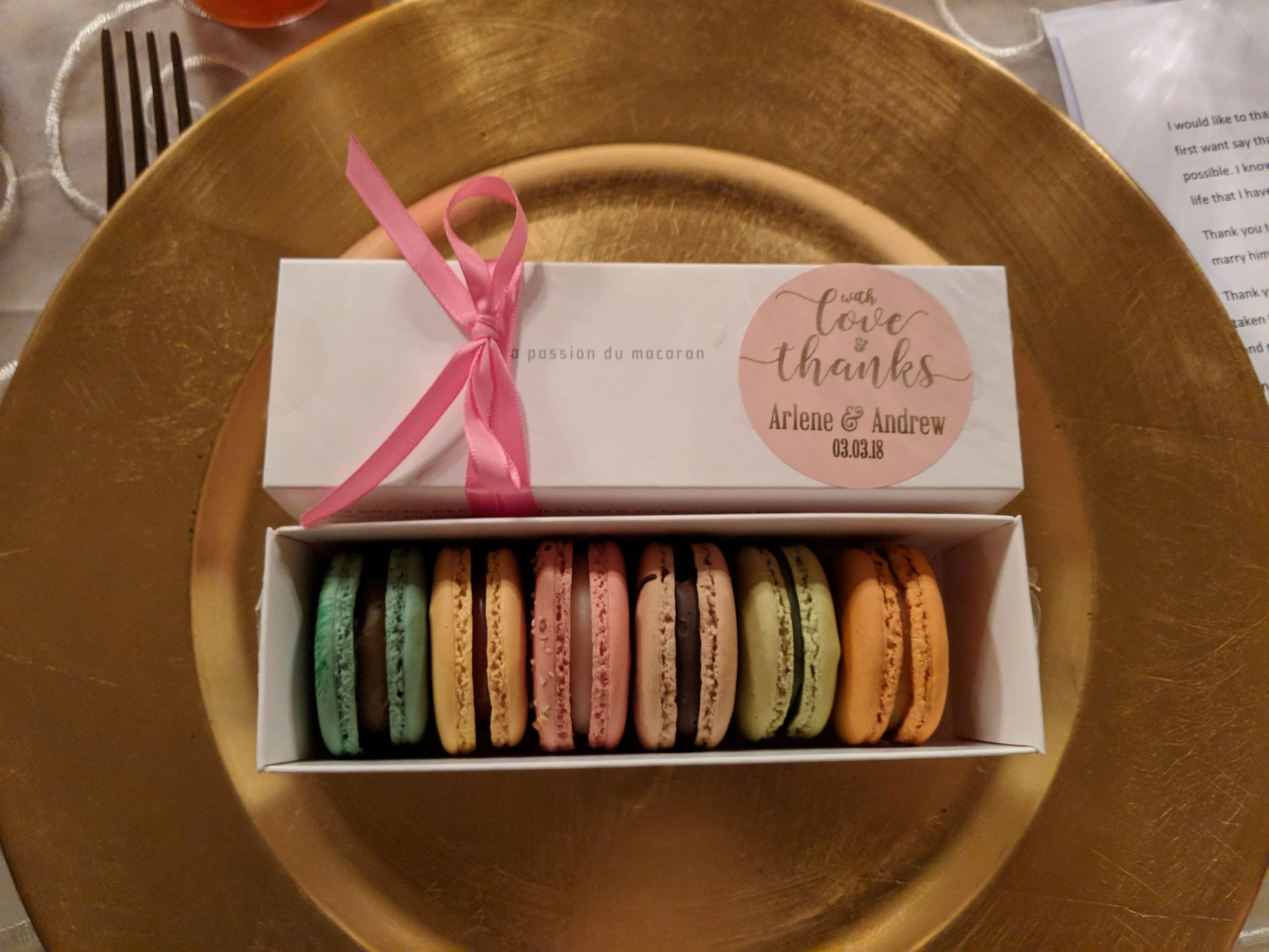Macaron wedding favors