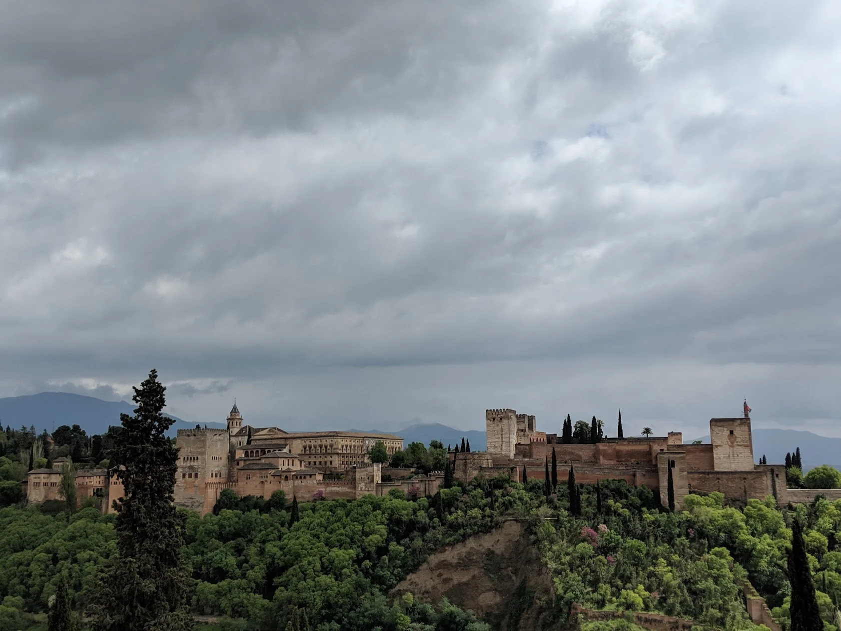 A view of the Alhambra from the nearby Albacin neighborhood.