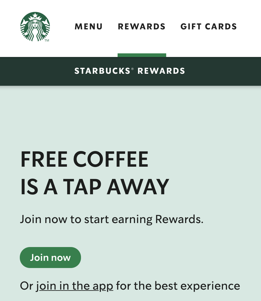 โปรแกรม Starbucks Rewards