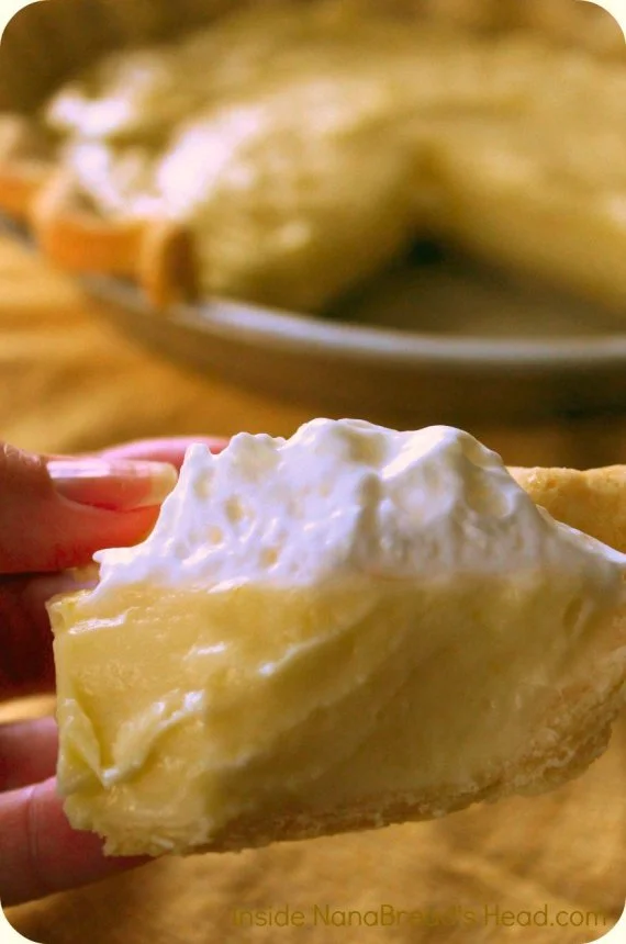 Lemon Sour Cream Pie - My Slice - Inside NanaBread's Head