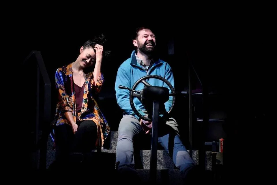 Satomi Blair as Hiro and Tom Coiner as John in God Said This at the Humana Festival last year.