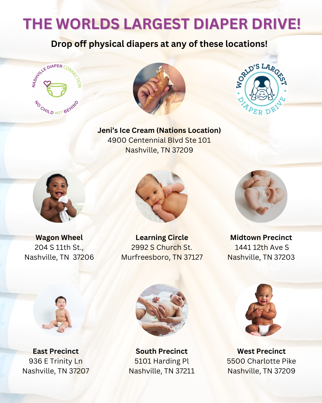 Drop off Locations — Nashville Diaper Connection