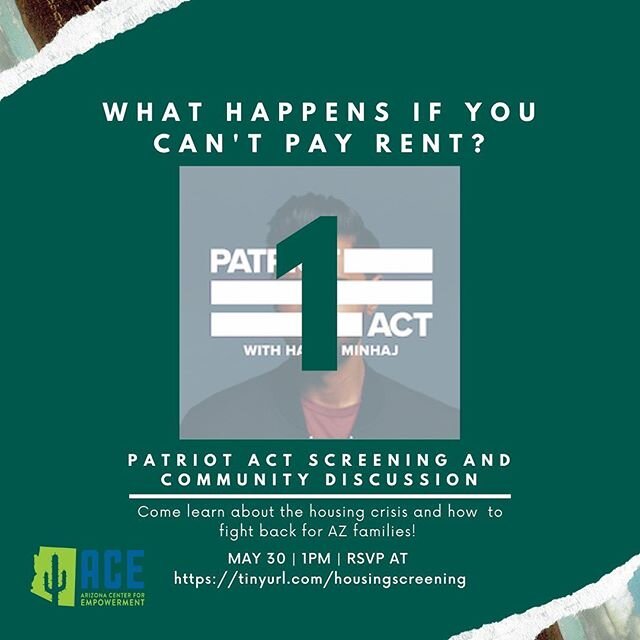 Our next housing event is TOMORROW! 
Last call to join us for our screening and discussion of @PatriotAct. Come learn more about our current housing crisis and how you can ensure REAL housing protections for our community.

RSVP at tinyurl.com/housin