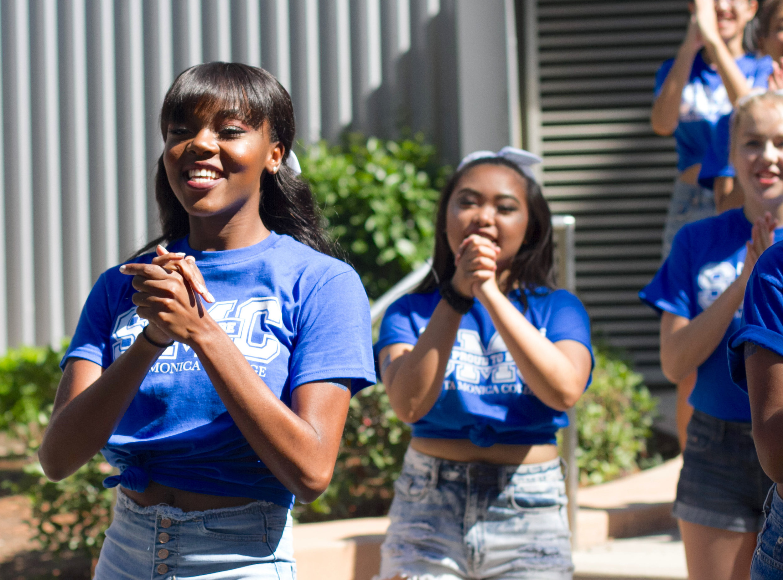  Cheerleader Winnie Marcelin performing with the SMC Cheer Club at the Club Awareness Day at Santa Monica College in Santa Monica, Calif., September 28, 2017. (Photo By: Rips Avetisyan/Corsair Staff) 