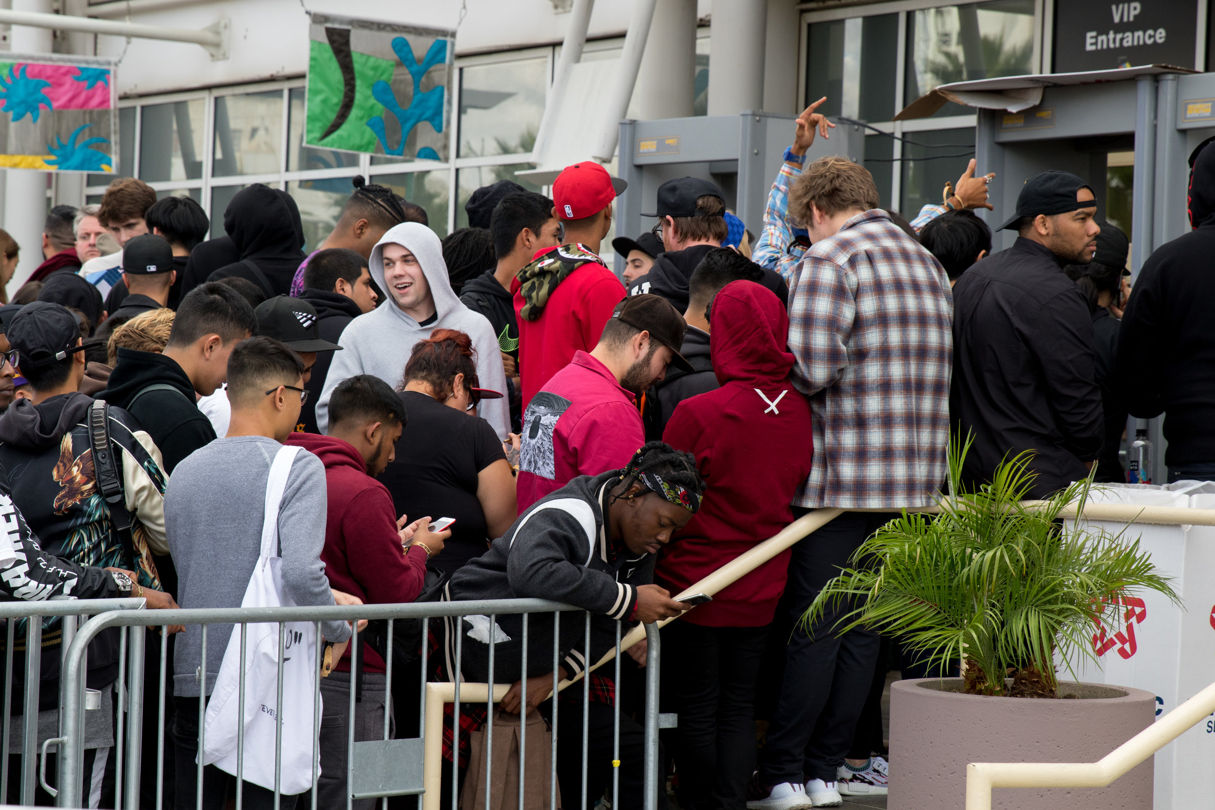  Attendees of Complex Magazines 2017 Complexcon patiently wait for the clock to strike 10 so they can enter the venue on the second day (November 5, 2017). Complexcon was a 2 day event with numerous live musical performances, booths of merchandise fr