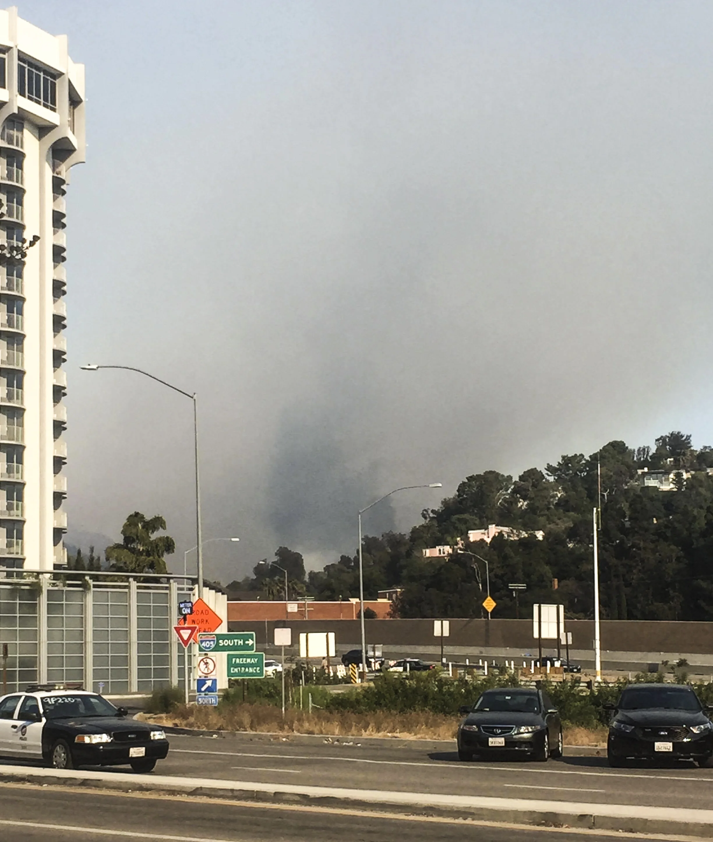  A streak of fires continues in Southern California on December 6, 2017.  In Los Angeles, Calif. both Northbound and Southbound freeways were closed to due fires near The Getty Museum along the Sepulveda pass. The fires caused many to evacute, as wel