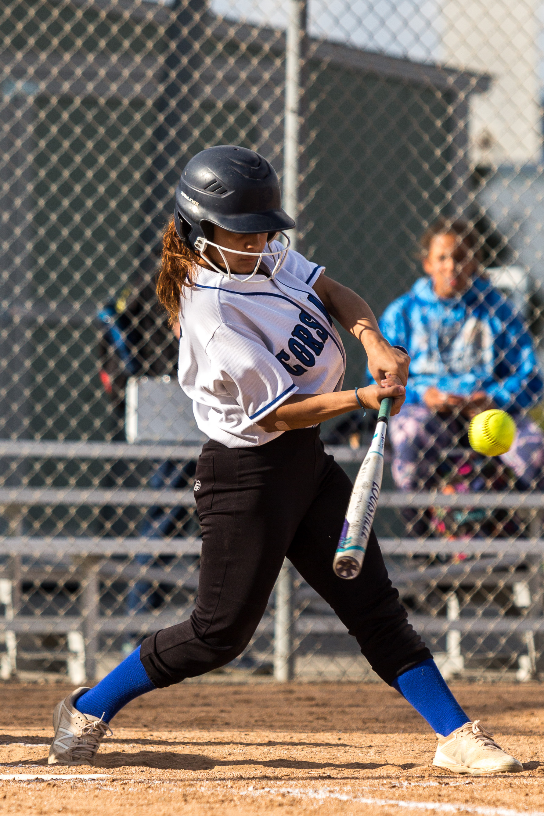  Santa Monica College Corsair freshman infielder Taylor Liebesman #23 (left, white) pitches a curve ball during the bottom of the 4th at the Corsair Field in Santa Monica California, on Tuesday, February 27 2018. The Corsairs would go on to lose the 