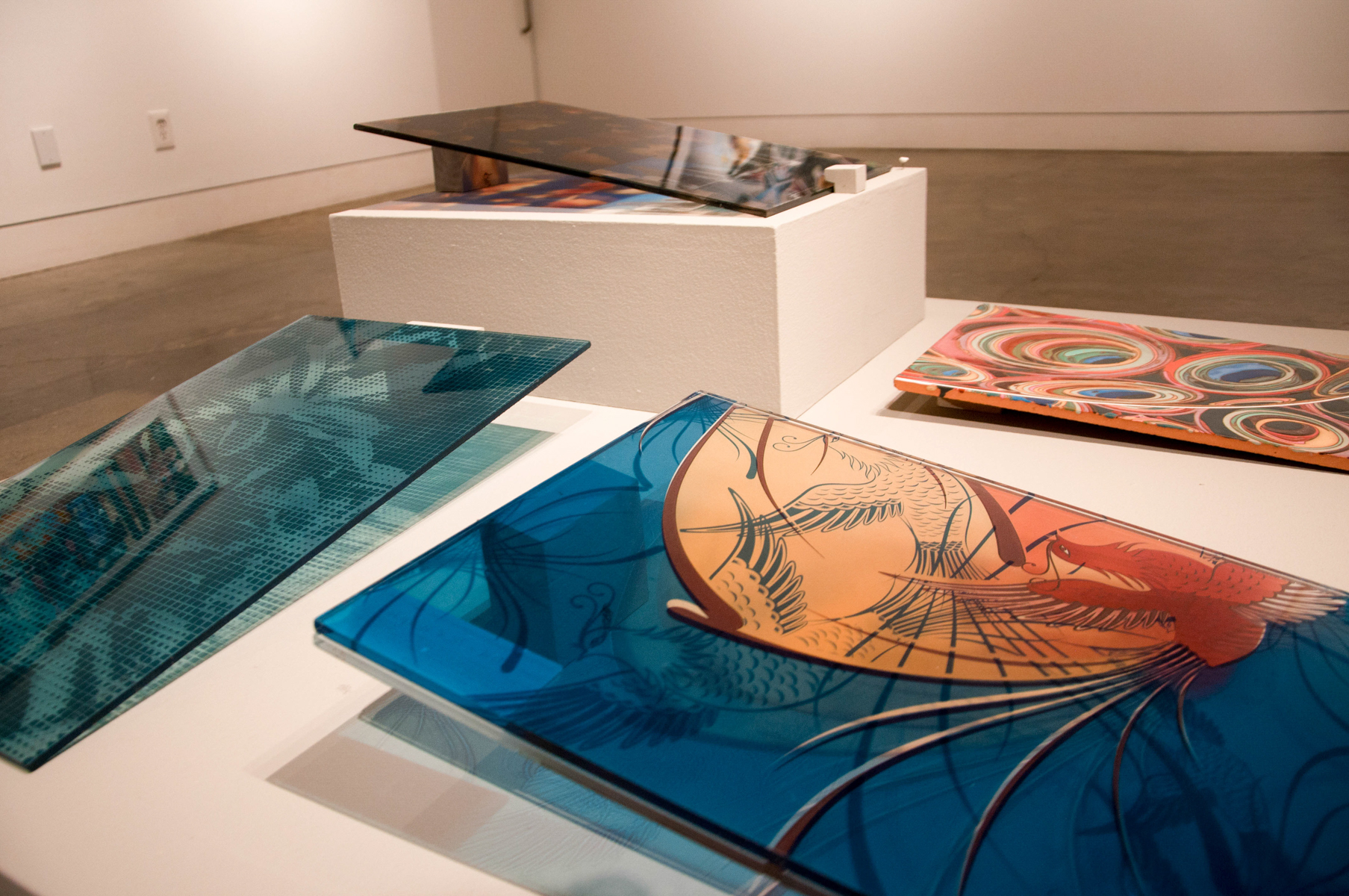 Enamel & Glass Mosaic Fabrication Prototypes at Santa Monica College Performing Arts Center., on February 27th, 2018. (Corsair Photo: Zeynep Abes)