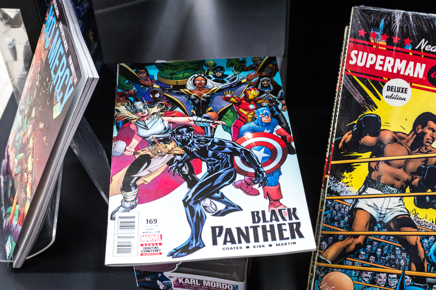  The graphic novel Black Panther is prominently on display at HI DE HO comics in Santa Monica, CA on Thursday March 1 2018. (Photo by Ruth Iorio) 