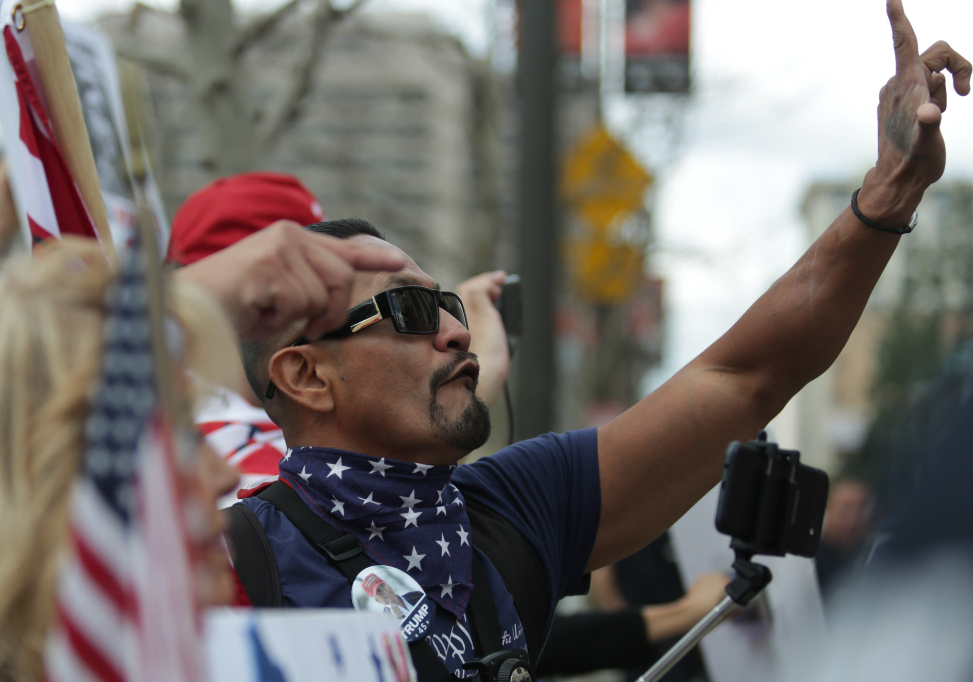  One of the loudest voices of the day, Harim Ucciel, made it known that he was an educated latino who was pro Donald Trump. Ucciel showed his support for the 2nd Amendment at the March for Life in Downtown Los Angeles. Events took place on Saturday, 