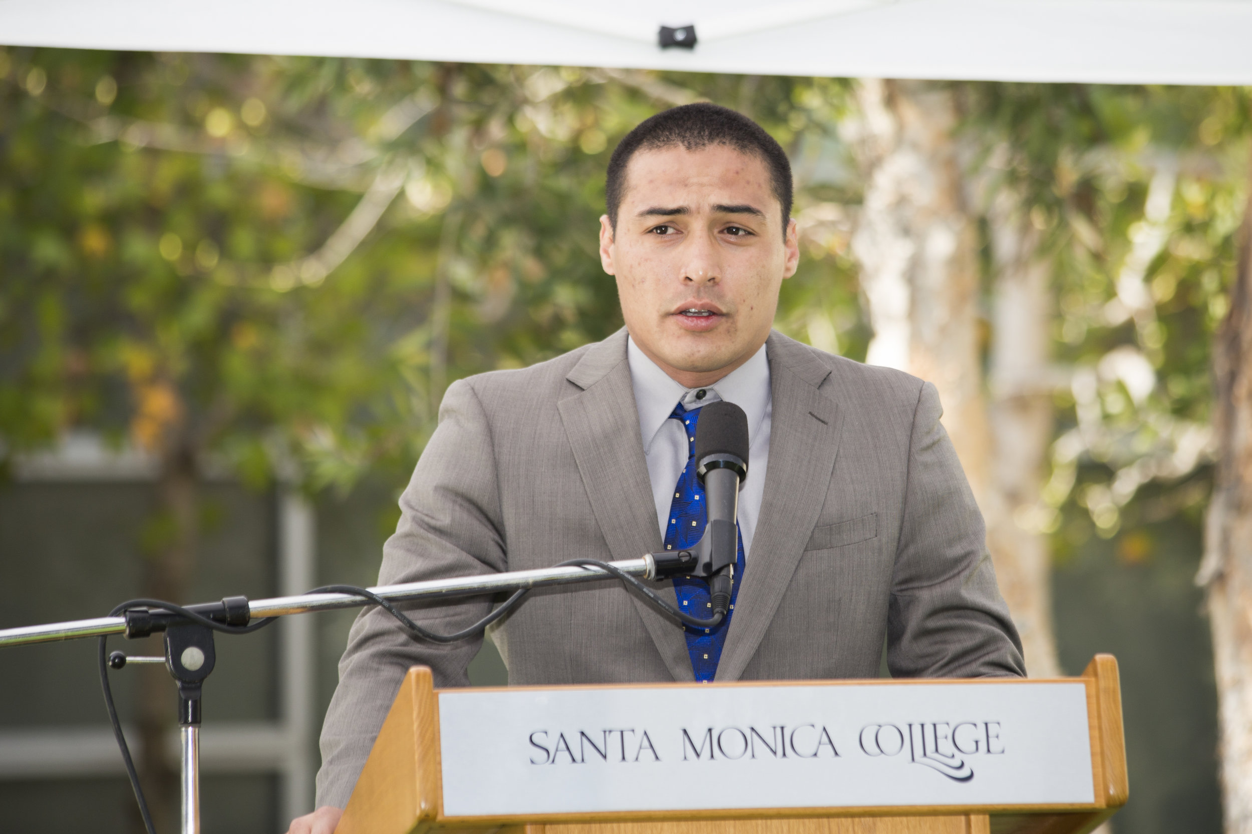  Candidate Beau Espeso running for A.S. President. Slate :For The Students. Promise if elected: “Really to get the college tours going again in Santa Monica as it happened back in 2009, but it stopped because the school itself is losing money. So if 