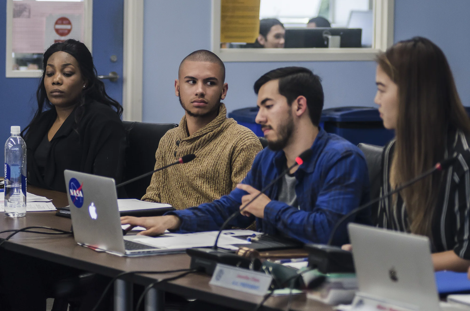 A.S. Student Trustee Chase Matthews took umbrage with President Jennifer Chen's facebook comments regarding a recent decision made by the A.S. Board to refuse funding for catering at the upcoming graduation reception.(Reed Curtis/Corsair Photo)