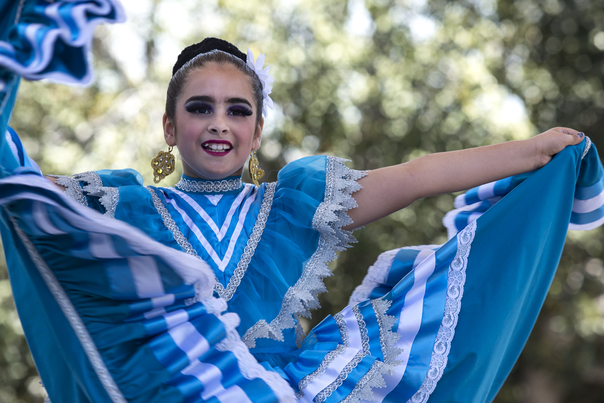  Children perform a traditional Folklora dance at Olvera Streets Cinco De Mayo celebration on May 5, 2018 in Downtown Los Angeles, California. (Matthew Martin/Corsair Photo) 