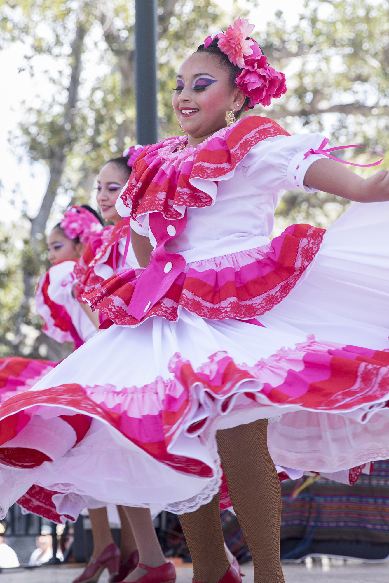  Children perform a traditional Folklora dance at Olvera Streets Cinco De Mayo celebration on May 5, 2018 in Downtown Los Angeles, California. (Zane Meyer-Thornton/Corsair Photo) 