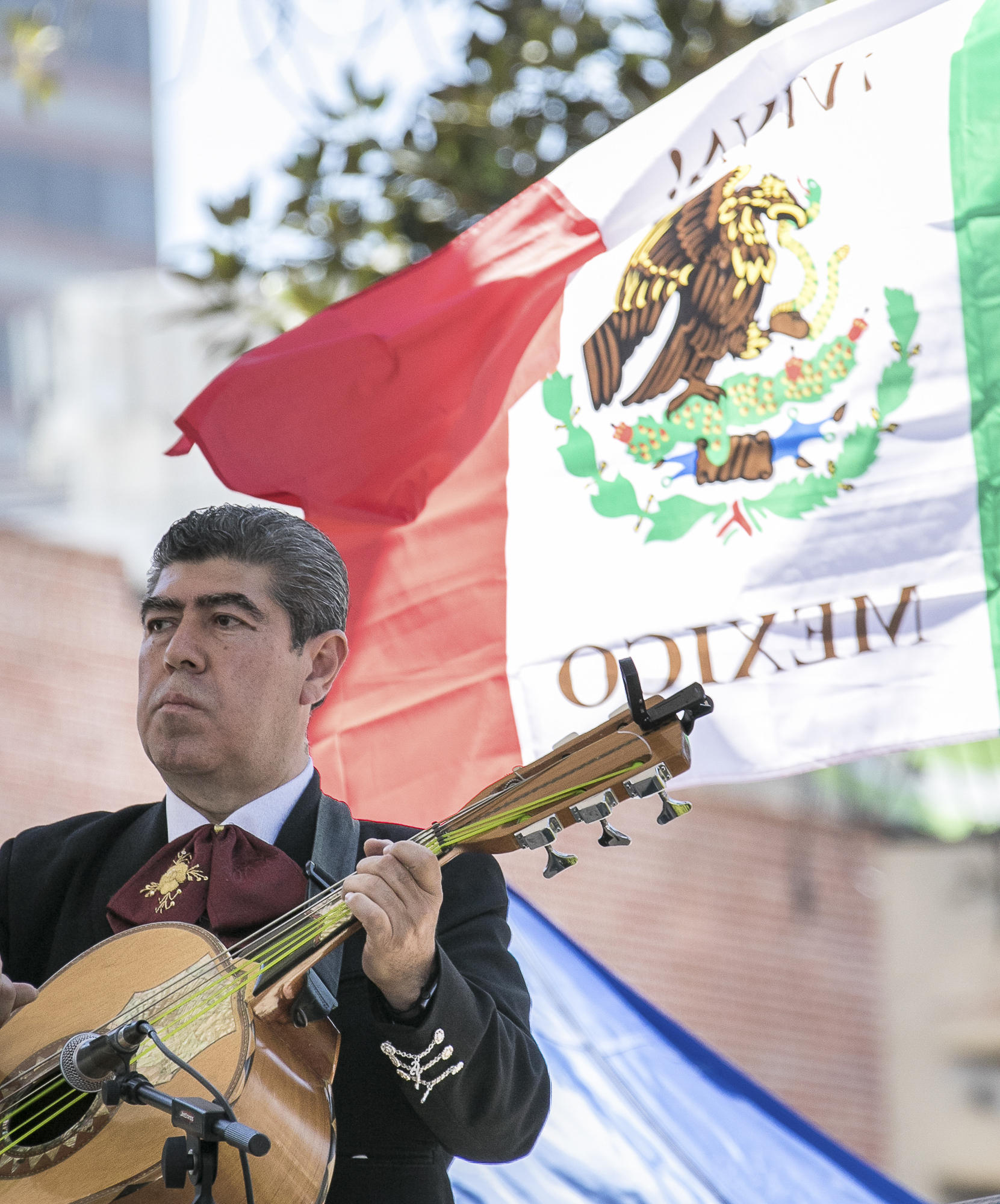 Celebrations for Cinco De Mayo as the mariachi band plays for the crowd at El Pueblo de Los Angeles Historic Monument on Olvera Street on May 5th, 2018.(Downtown, Los Angeles, California, Saturday, May 5th, 2018.) (Ashutosh Bikram Singh/Corsair Photo)
