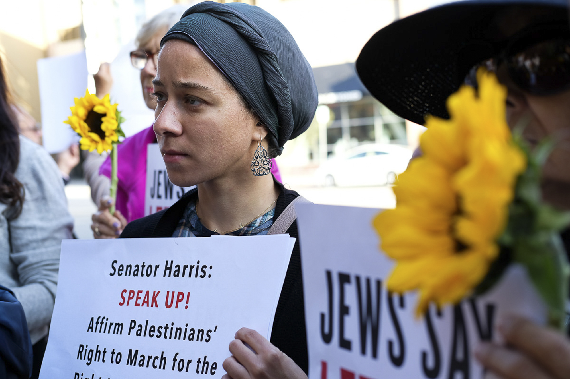  Noor Khouzam attends the Vigil for Gaza in Santa Monica, California on May 18, 2018. (Jayrol San Jose/Corsair Contributor) 