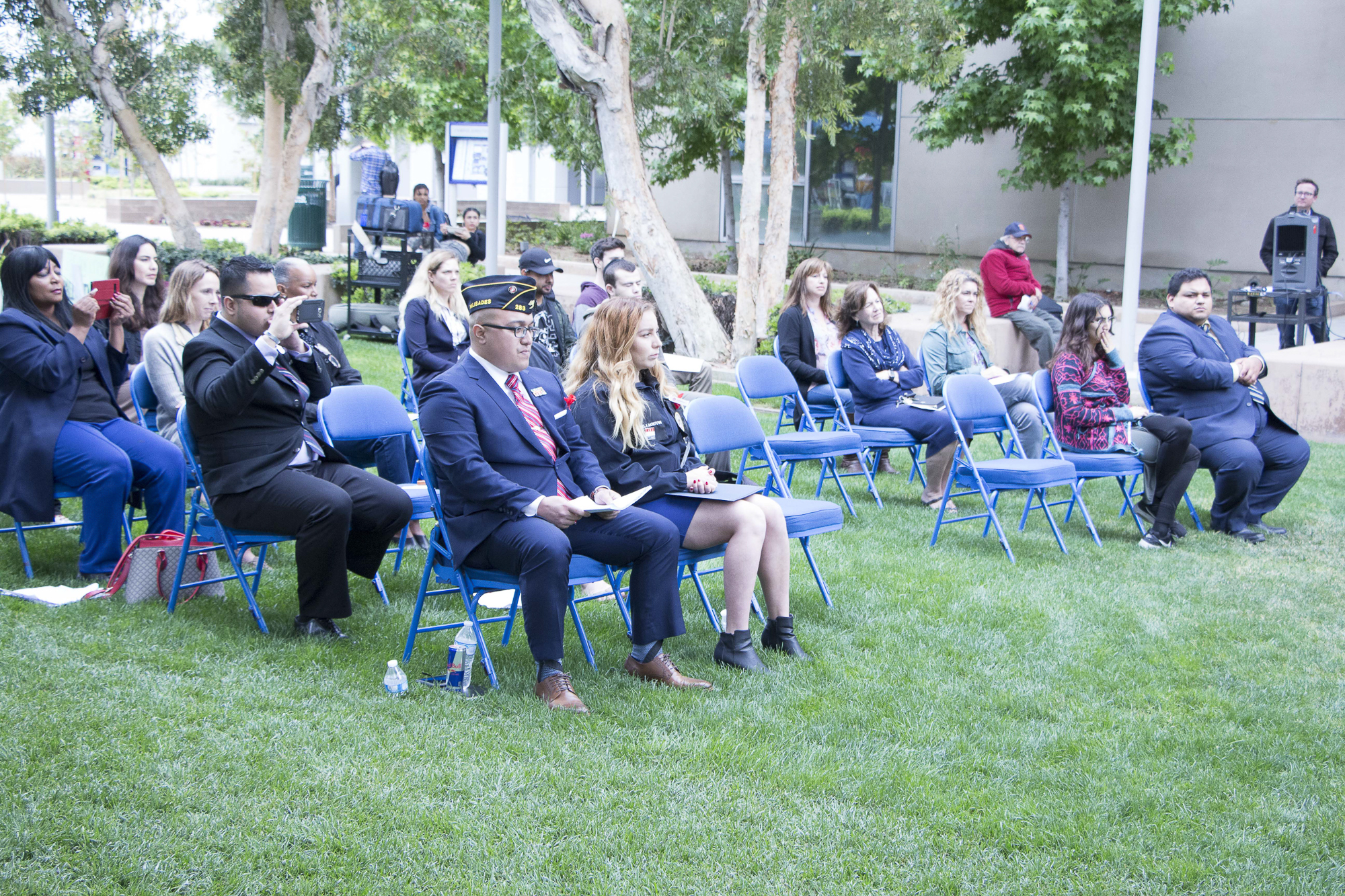  A small number of people attended Santa Monica College's Memorial Day Commemoration to the disappointment of several of those who spoke at the event on Thursday, May 25, 2018 in Santa Monica, California (Wilson Gomez/Corsair Photo) 