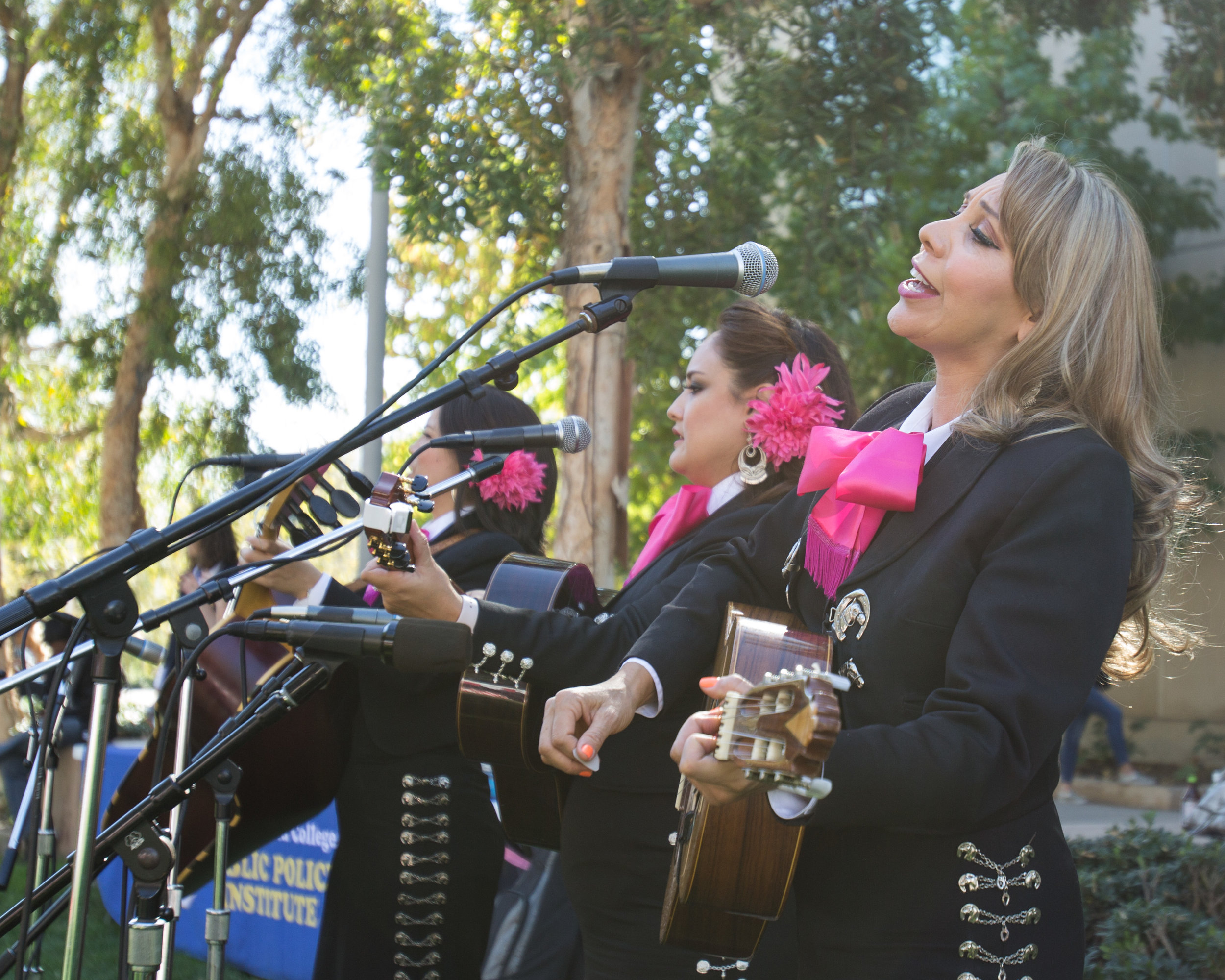  Mariachi band "Corazon De Mexico" performing cover of the song "El Rey" by Vicente Fernandez outside the quad area located at  Santa Monica College in Santa Monica California on Tuesday November 13th, 2018. (Jacob Victorica/ Corsair Photo) 