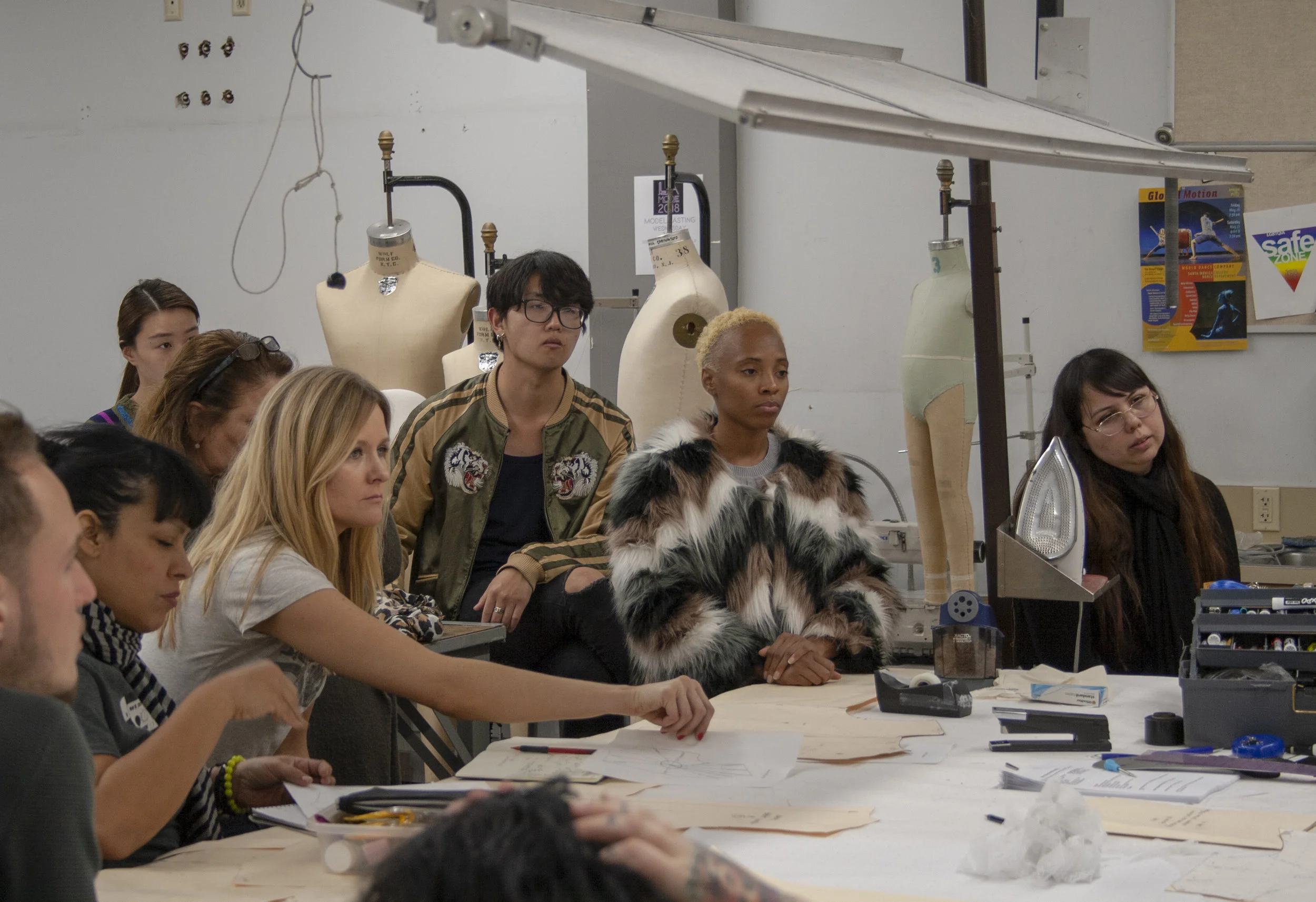 On Feburary 22, 2019 within the Fashion Department in Santa Monica College (SMC) where Porscha Woodard learns, and works on the basics of tracing. Professor Sofi Khachmanyan teaches the class Fashion 6A, where she helps the students on a very close
