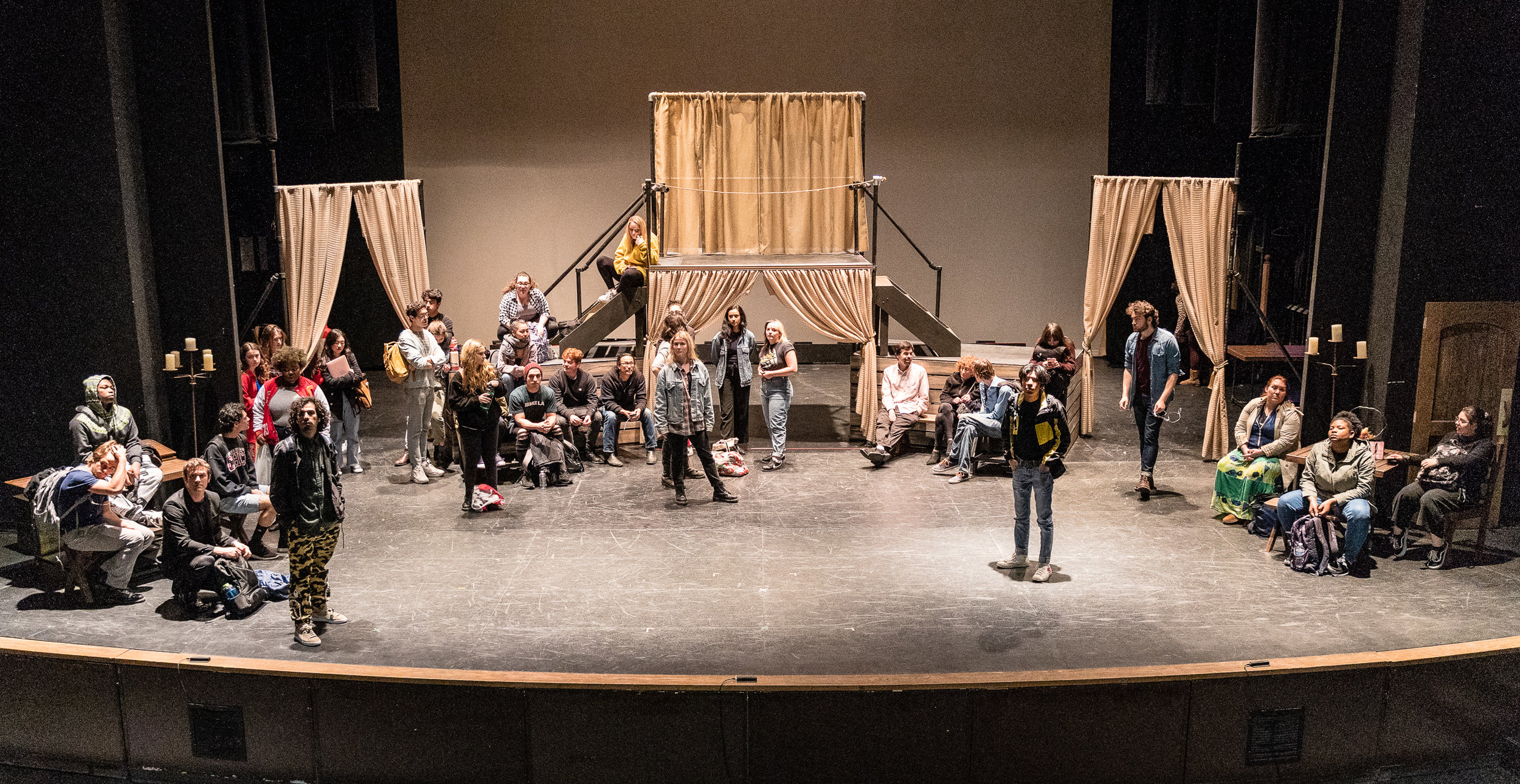 Cast on Stage
