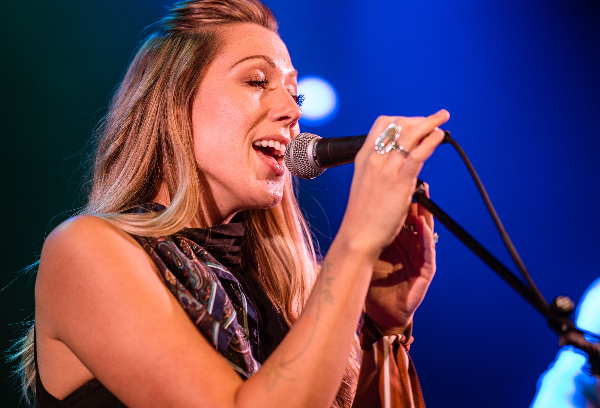  Colbie Caillat sings in her new band Gone West's debut performance at The Troubadour in West Hollywood, CA on Friday, May 10, 2019. Gone West is a new Nashville-based band featuring 2-Time Grammy Award Winner Colbie Caillat, multi-platinum singer/so