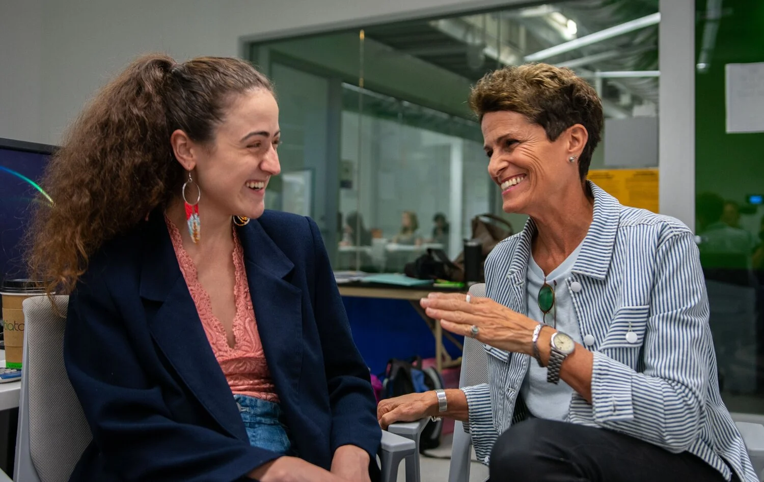 Director Liz Lachman shares her enthusiasm for all things creative with The Corsair Culture Editor Jackie Sedley. (Conner Savage/The Corsair).