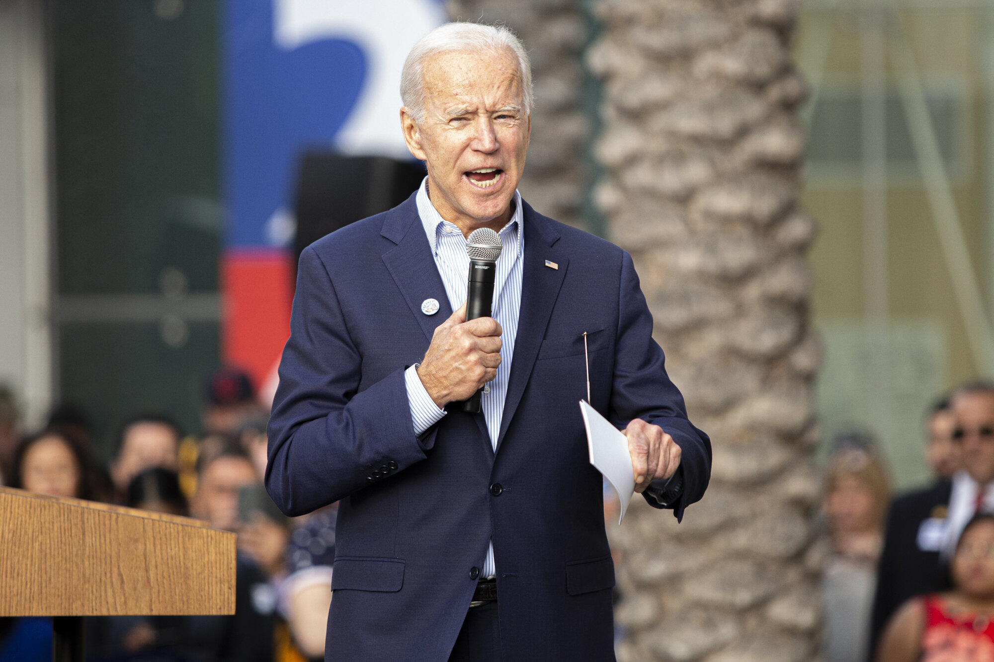  2020 presidential candidate Joe Biden, speaks during an event on Thursday, November 14 at Los Angeles Trade–Technical College, in Los Angeles, Calif. (Yasamin Jafari Tehrani / The Corsair) 