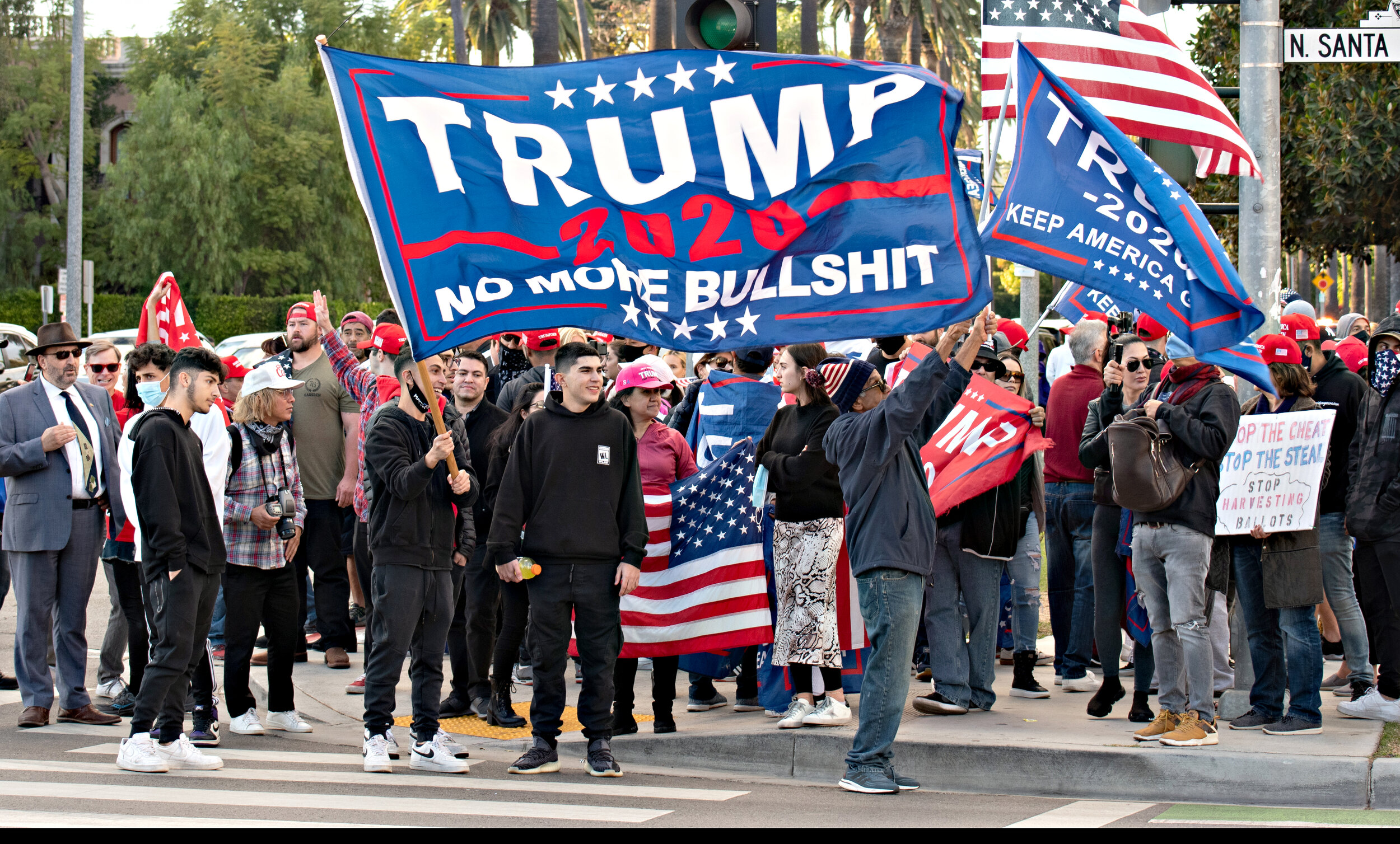 Pro-Trump Rally in Beverly Hills Takes Place Five Days After the Election —  The