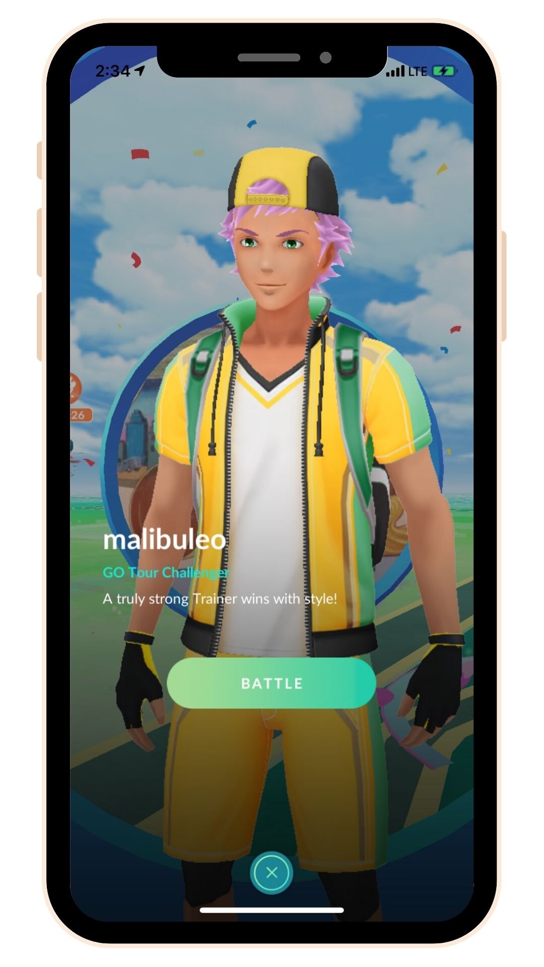  Reza Nosrati's character, MalibuLeo, featured as one of the in-game trainers for the Pokémon Go: Kanto Tour event on Feb. 20, 2020. (Carolyn Burt | The Corsair) 
